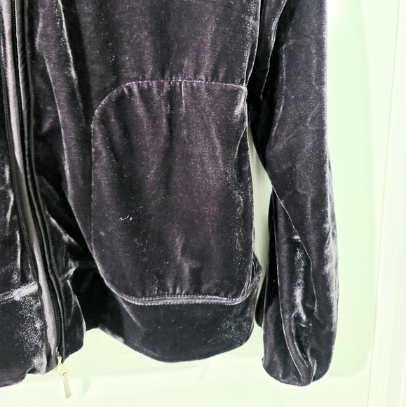 Plus Size 01 Optionelle Women's Satin Full-Zip Hoodie Sweater - Picture 6 of 13